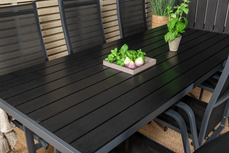 Break Matgrupp Utomhus inkl 6 Copacabana Karmstolar Utomhus - Polywood/Svart - Utemöbler - Utegrupp - Matgrupp utomhus