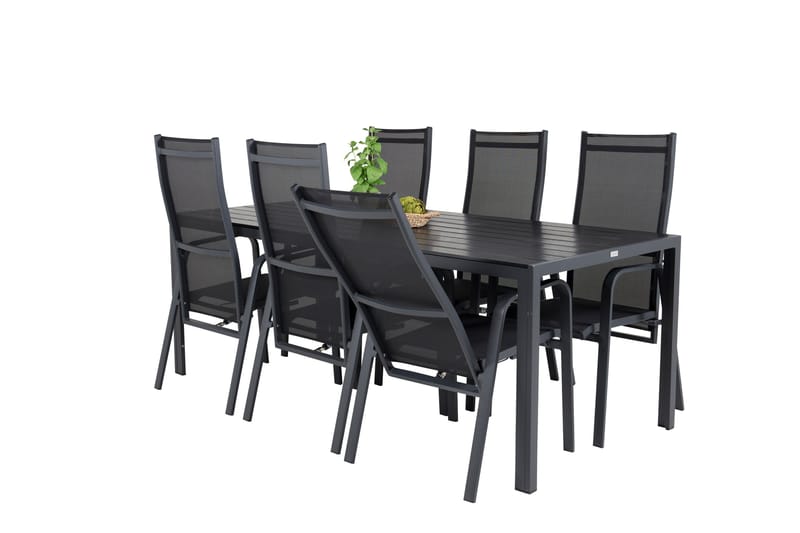 Break Matgrupp Utomhus inkl 6 Copacabana Karmstolar Utomhus - Polywood/Svart - Utemöbler - Utegrupp - Matgrupp utomhus