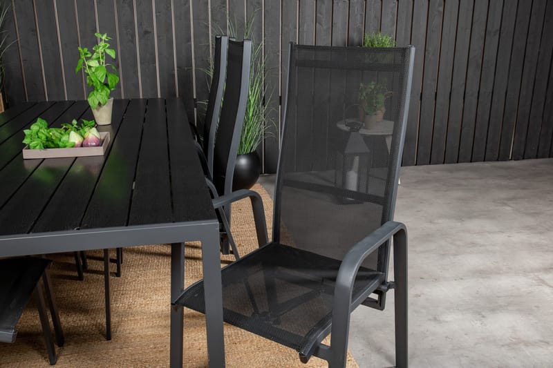 Break Matgrupp Utomhus inkl 6 Copacabana Karmstolar Utomhus - Polywood/Svart - Utemöbler - Utegrupp - Matgrupp utomhus