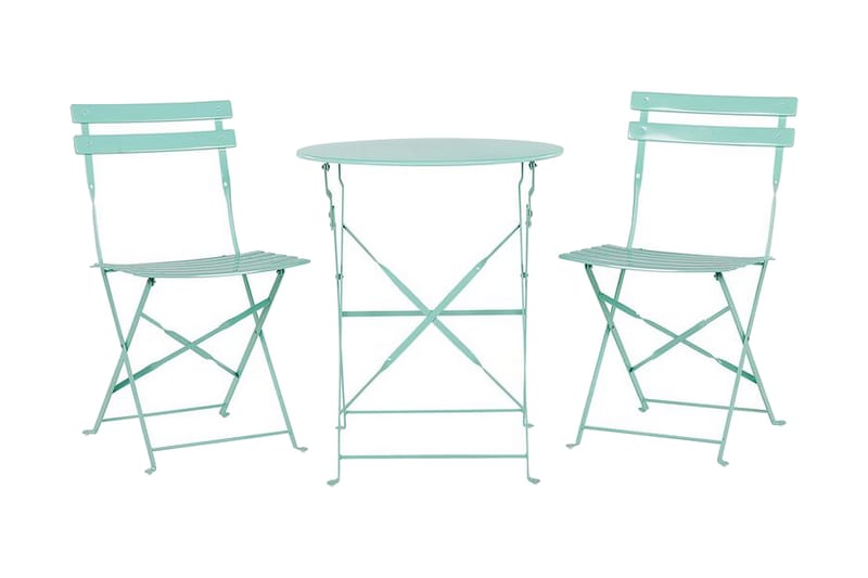 Alatri Balkongset 60 cm + 2 Utestolar, Mintgrön