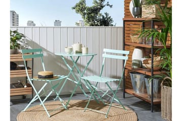 Alatri Balkongset 60 cm + 2 Utestolar - Mintgrön - Utemöbler - Utegrupp - Cafeset