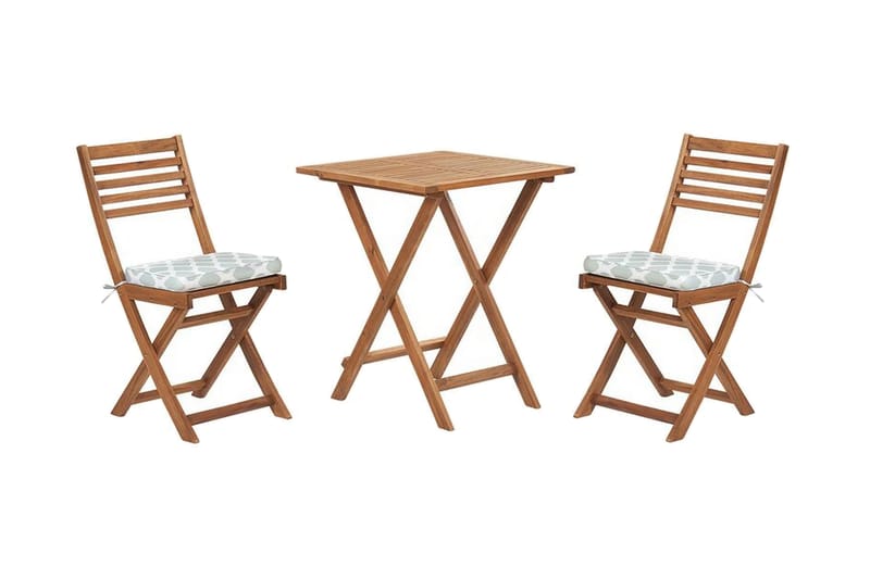 Balkongset av bord och 2 stolar brun/mintgrön FIJI - Vit - Cafeset - Balkonggrupp & balkongset