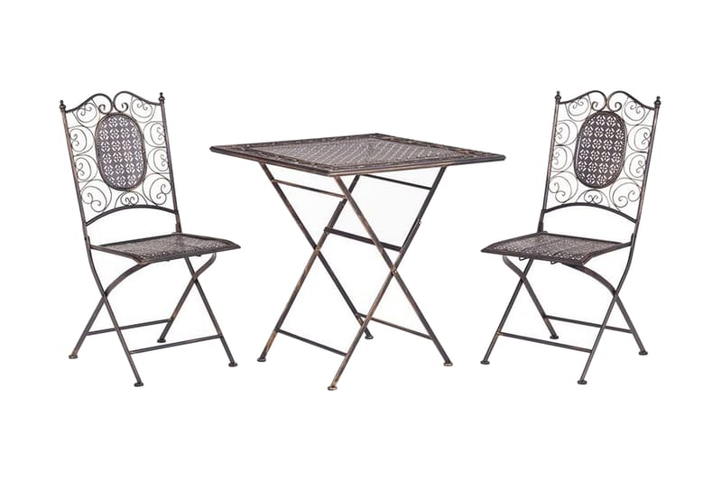 Balkongset av bord och 2 stolar svart BORMIO - Svart - Balkonggrupp & balkongset - Cafeset