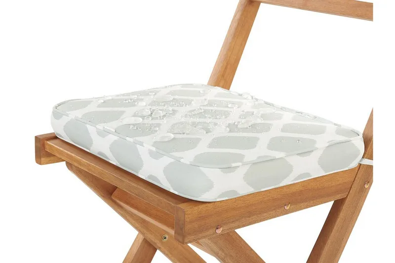 Balkongset av Utebord och 2 Utestolar brun/mintgrön FIJI - Vit - Utemöbler - Utegrupp - Cafeset