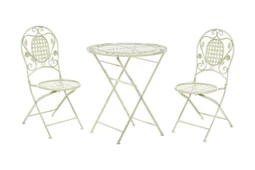 Balkongset av Utebord och 2 Utestolar ljusgrön BIVIO - Grön - Utemöbler - Utegrupp - Cafeset