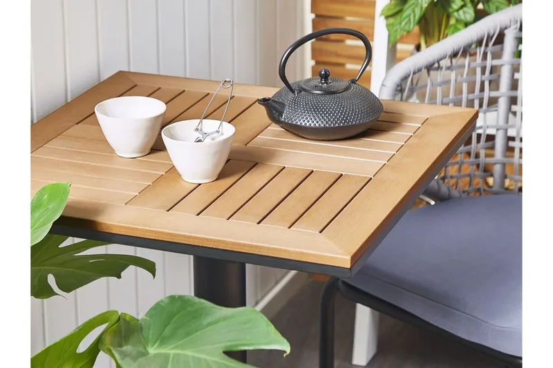 Balkongset grå/svart PALMI - Grå - Utemöbler - Utegrupp - Cafeset