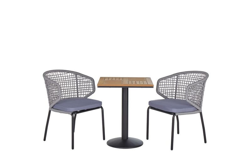 Balkongset grå/svart PALMI, Grå