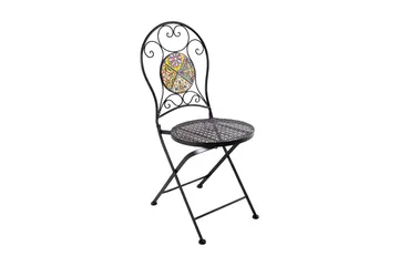 Balkongset Morocco Bord Och 2 Stolar Mosaik Black, Multicolor - Utemöbler - Utegrupp - Cafeset