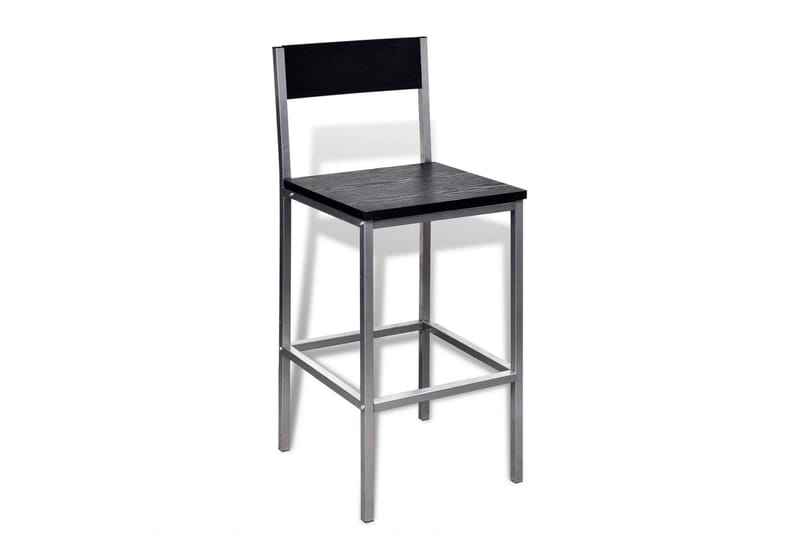 Barbord Utomhus med 2 Barstolar - Svart - Utemöbler - Utegrupp - Cafeset