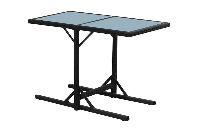 Bistrogrupp med dynor 3 delar konstrotting svart - Svart - Utemöbler - Utegrupp - Cafeset