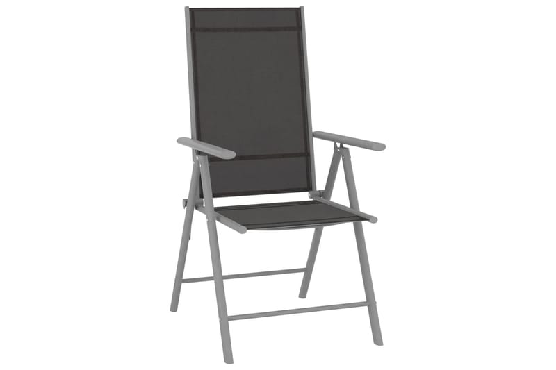 Caféset 3 delar aluminium och textilen silver - Silver - Utemöbler - Utegrupp - Cafeset