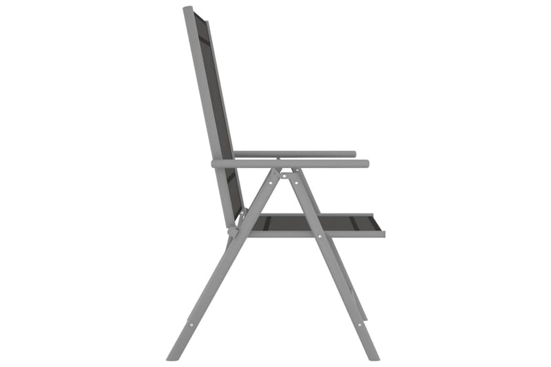 Caféset 3 delar aluminium och textilen silver - Silver - Utemöbler - Utegrupp - Cafeset