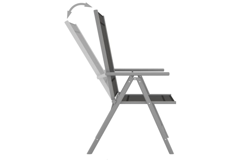Caféset 3 delar aluminium och textilen silver - Silver - Utemöbler - Utegrupp - Cafeset