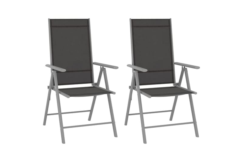 Caféset 3 delar aluminium och textilen silver - Silver - Utemöbler - Utegrupp - Cafeset