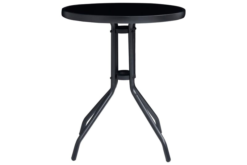 Caféset 3 delar aluminium och textilen svart - Svart - Utemöbler - Utegrupp - Cafeset