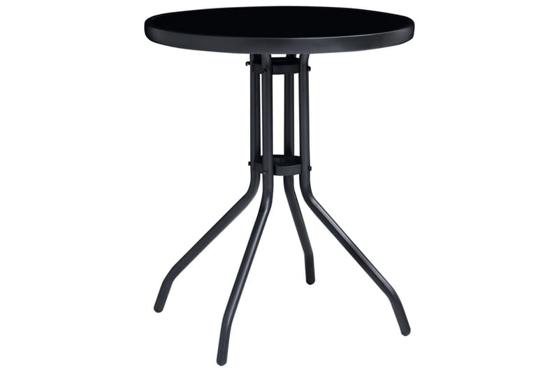 Caféset 3 delar aluminium och textilen svart - Svart - Utemöbler - Utegrupp - Cafeset