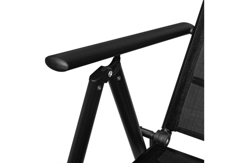 Caféset 3 delar aluminium och textilen svart - Svart - Utemöbler - Utegrupp - Cafeset