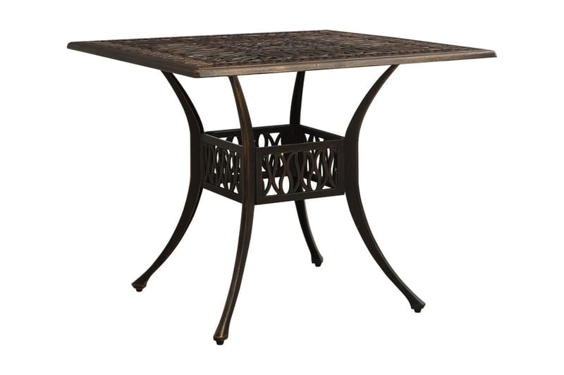 Caféset 3 delar gjuten aluminium brons - Brun - Utemöbler - Utegrupp - Cafeset