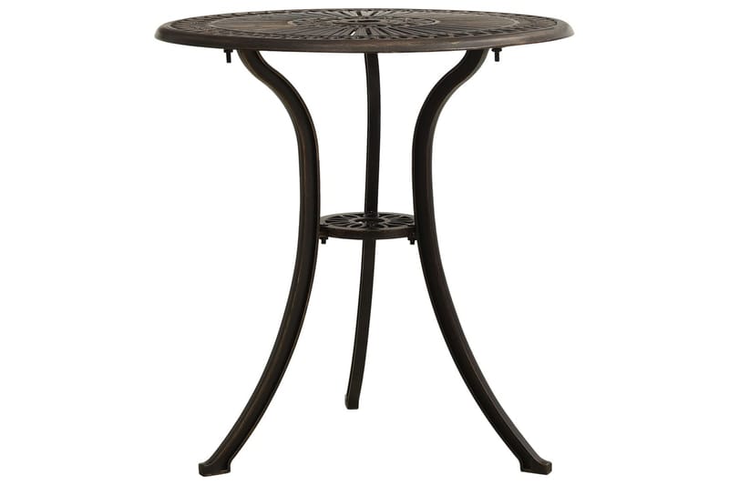 Caféset 3 delar gjuten aluminium brons - Brun - Utemöbler - Utegrupp - Cafeset