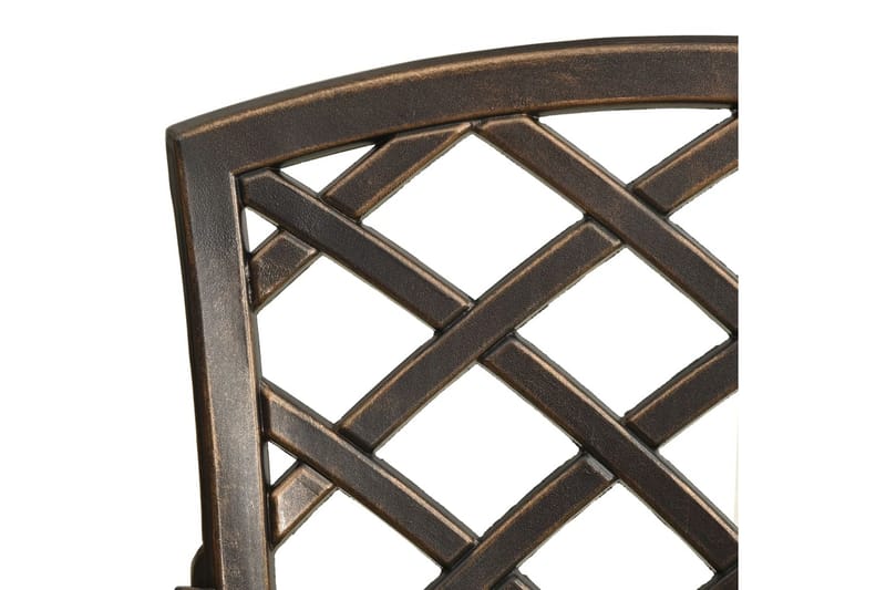 Caféset 3 delar gjuten aluminium brons - Brun - Utemöbler - Utegrupp - Cafeset