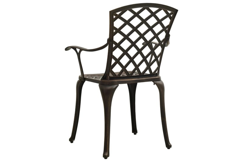 Caféset 3 delar gjuten aluminium brons - Brun - Utemöbler - Utegrupp - Cafeset