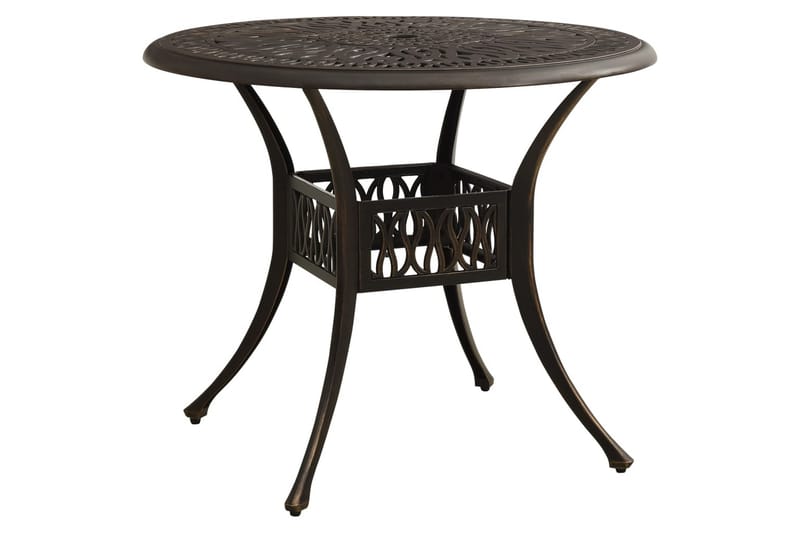 Caféset 3 delar gjuten aluminium brons - Brun - Utemöbler - Utegrupp - Cafeset
