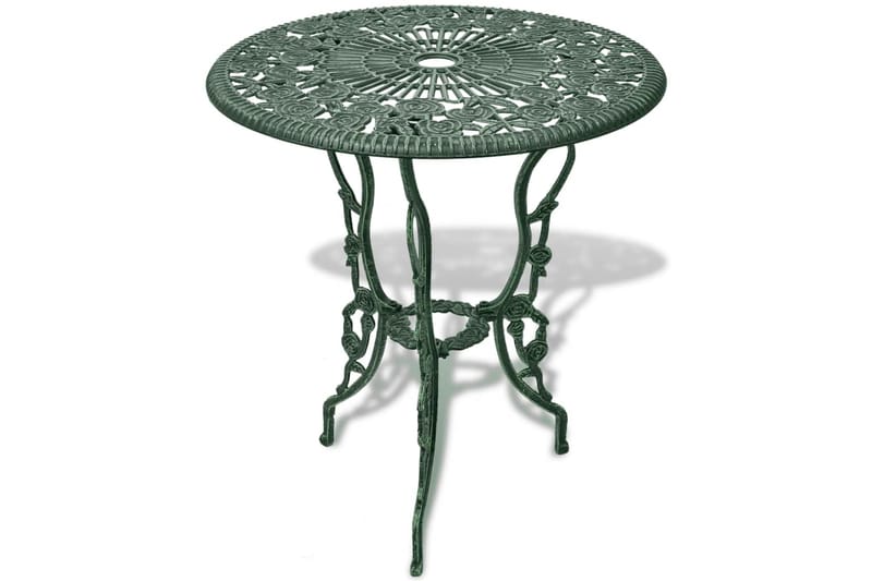 Caféset 3 delar gjuten aluminium grön - Grön - Utemöbler - Utegrupp - Cafeset