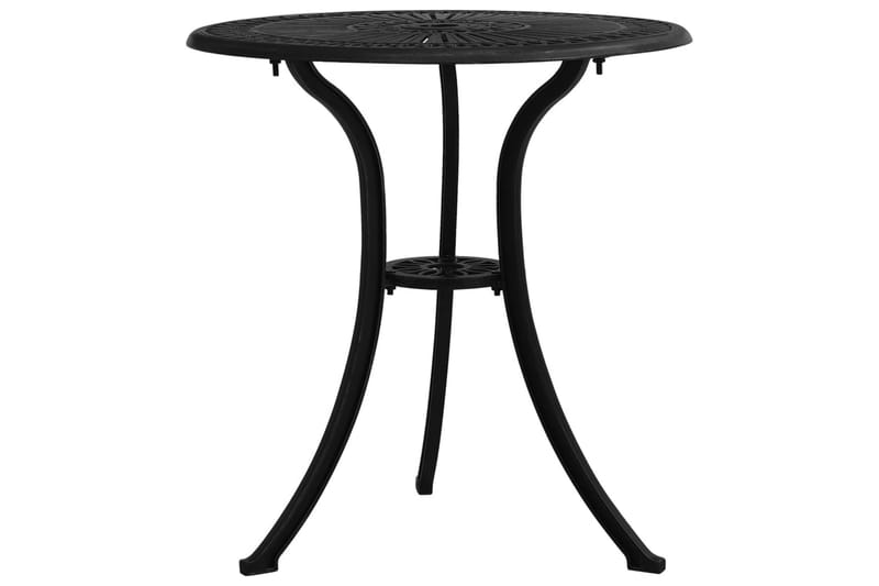 Caféset 3 delar gjuten aluminium svart - Svart - Utemöbler - Utegrupp - Cafeset