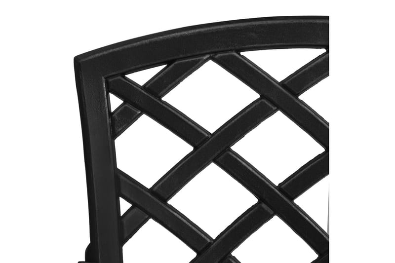 Caféset 3 delar gjuten aluminium svart - Svart - Utemöbler - Utegrupp - Cafeset