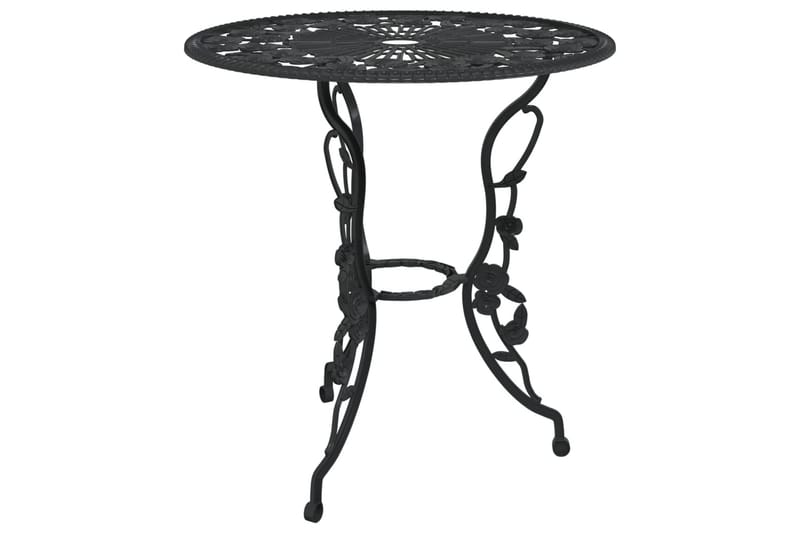 Caféset 3 delar gjuten aluminium svart - Svart - Utemöbler - Utegrupp - Cafeset
