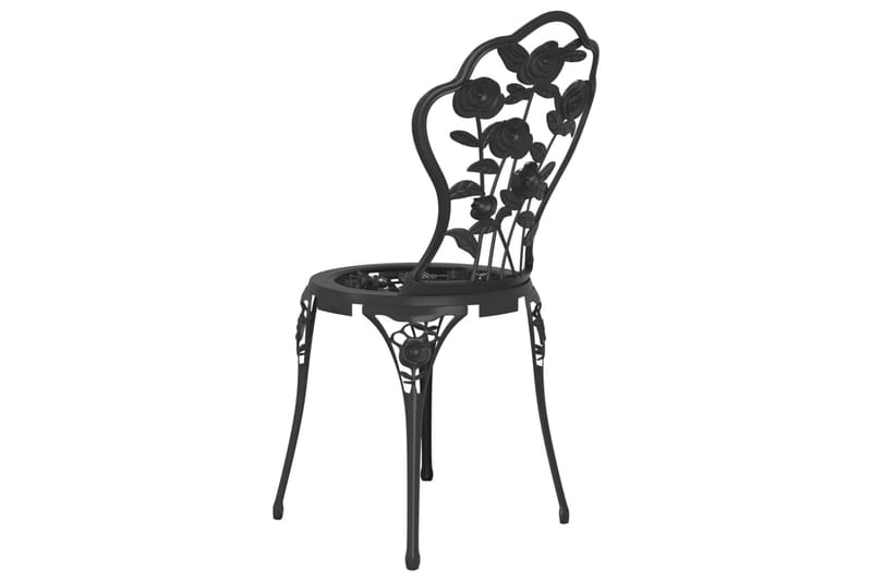 Caféset 3 delar gjuten aluminium svart - Svart - Utemöbler - Utegrupp - Cafeset