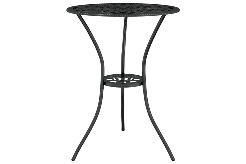 Caféset 3 delar gjuten aluminium svart - Svart - Utemöbler - Utegrupp - Cafeset
