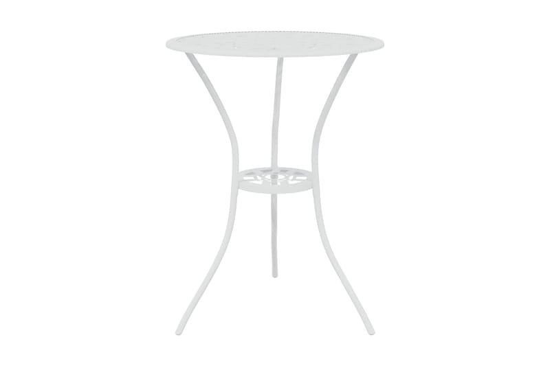Caféset 3 delar gjuten aluminium vit - Vit - Utemöbler - Utegrupp - Cafeset