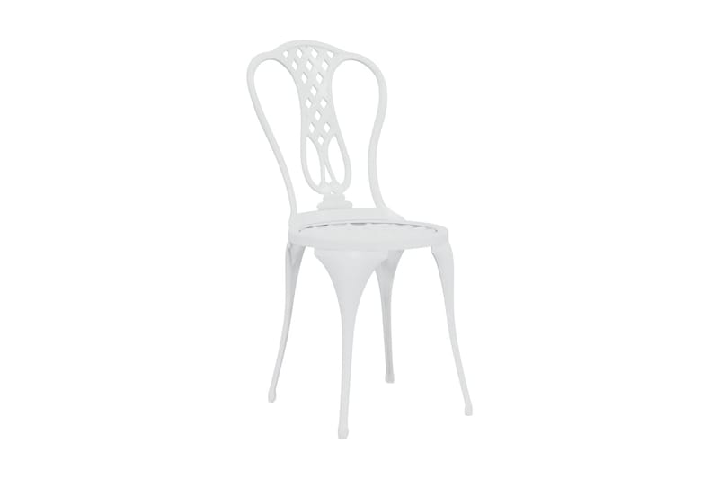 Caféset 3 delar gjuten aluminium vit - Vit - Utemöbler - Utegrupp - Cafeset