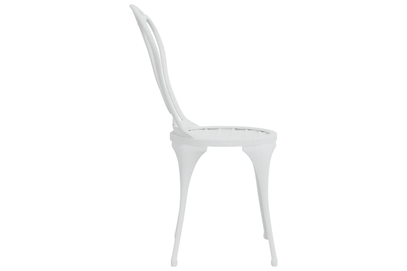 Caféset 3 delar gjuten aluminium vit - Vit - Utemöbler - Utegrupp - Cafeset