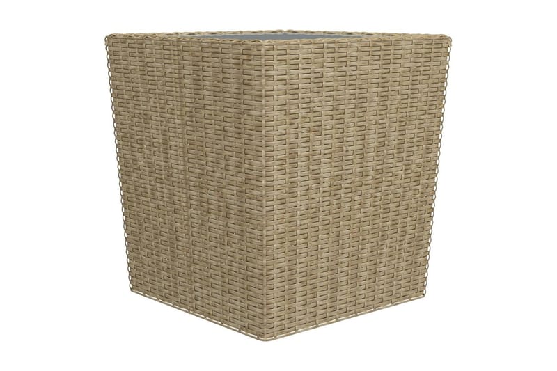 Caféset 3 delar konstrotting och härdat glas beige - Beige - Utemöbler - Utegrupp - Cafeset