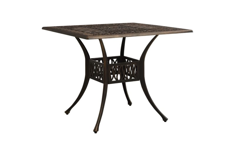 Caféset 5 delar gjuten aluminium brons - Brun - Utemöbler - Utegrupp - Cafeset
