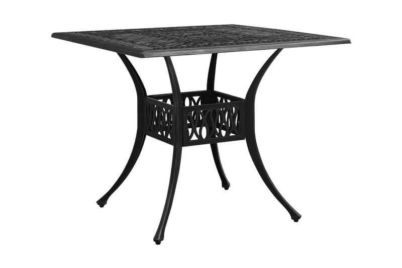 Caféset 5 delar gjuten aluminium svart - Svart - Utemöbler - Utegrupp - Cafeset
