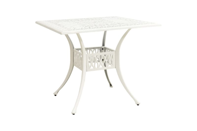 Caféset 5 delar gjuten aluminium vit - Vit - Utemöbler - Utegrupp - Cafeset