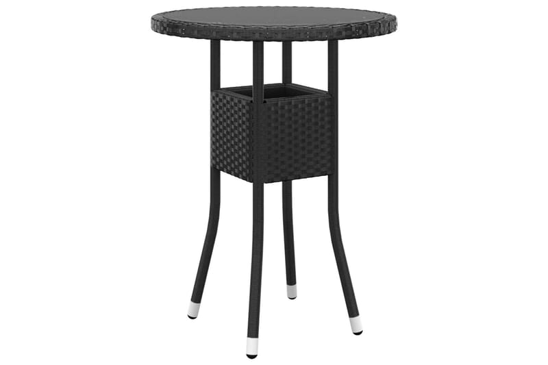 Caféset för trädgården 3 delar konstrotting svart - Svart - Utemöbler - Utegrupp - Cafeset