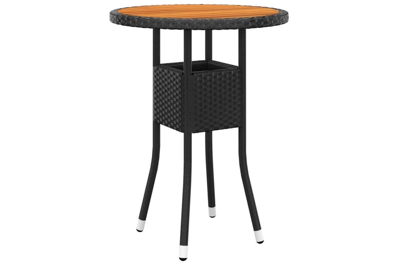 Caféset för trädgården 3 delar konstrotting svart - Svart - Utemöbler - Utegrupp - Cafeset