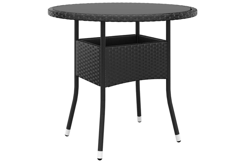 Caféset för trädgården 3 delar konstrotting svart - Svart - Utemöbler - Utegrupp - Cafeset