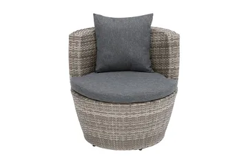 Capri Balkongmöbelset 54 cm - Grå - Utemöbler - Utegrupp - Cafeset