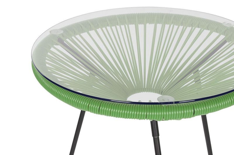 Cayaco Balkongset 70 cm + 2 Utestolar - Konstrotting/Grön - Utemöbler - Utegrupp - Cafeset