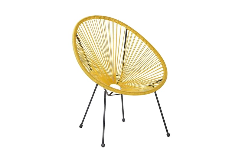 Cayaco Balkongset 70 cm + 2 Utestolar - Konstrotting/Gul - Utemöbler - Utegrupp - Cafeset