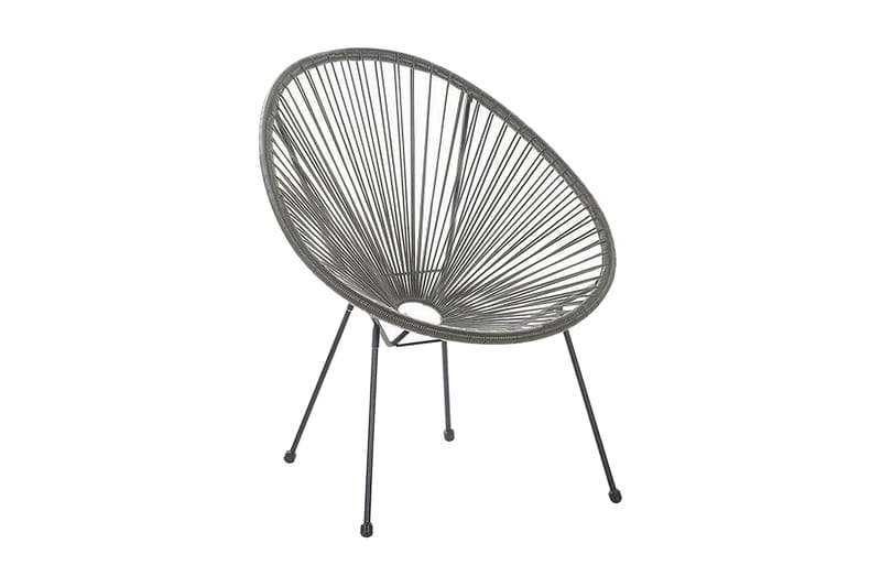 Cayaco Balkongset 70 cm + 2 Utestolar - Konstrotting/Mörkgrå - Utemöbler - Utegrupp - Cafeset
