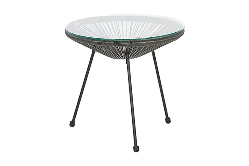 Cayaco Balkongset 70 cm + 2 Utestolar - Konstrotting/Mörkgrå - Utemöbler - Utegrupp - Cafeset