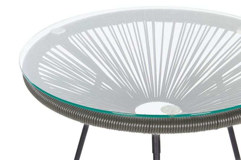 Cayaco Balkongset 70 cm + 2 Utestolar - Konstrotting/Mörkgrå - Utemöbler - Utegrupp - Cafeset