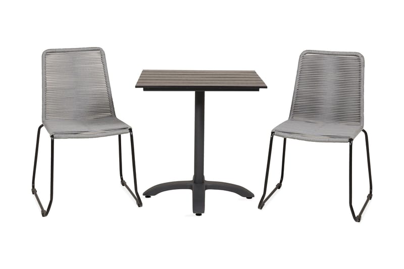 Colorado Caféset 70 cm + 2 Lindos Matstolar Svart, Svart