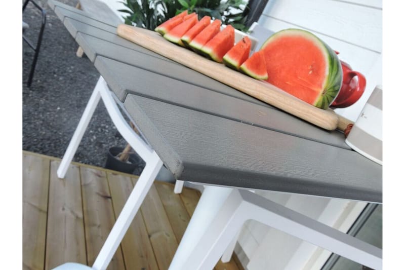 Colorado Caféset 70 cm + 2 st Copacabana Karmstolar - Vit - Utemöbler - Balkong - Balkongmöbler - Balkonggrupp & balkongset